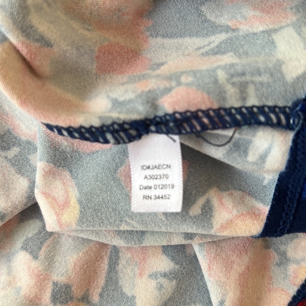 Cuddl Duds Flexwear Floral Shark Bite Hem Midi Dress Size PS - Picture 9 of 12